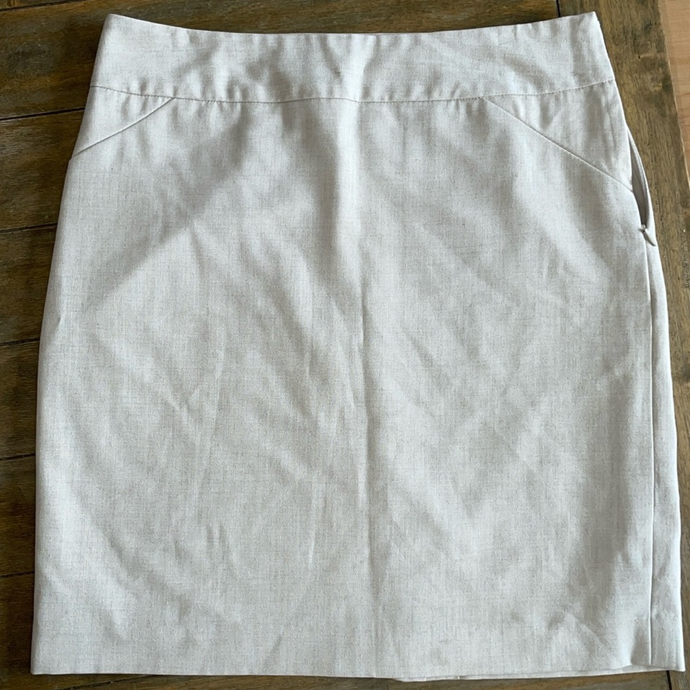 Cream pencil skirt size 8